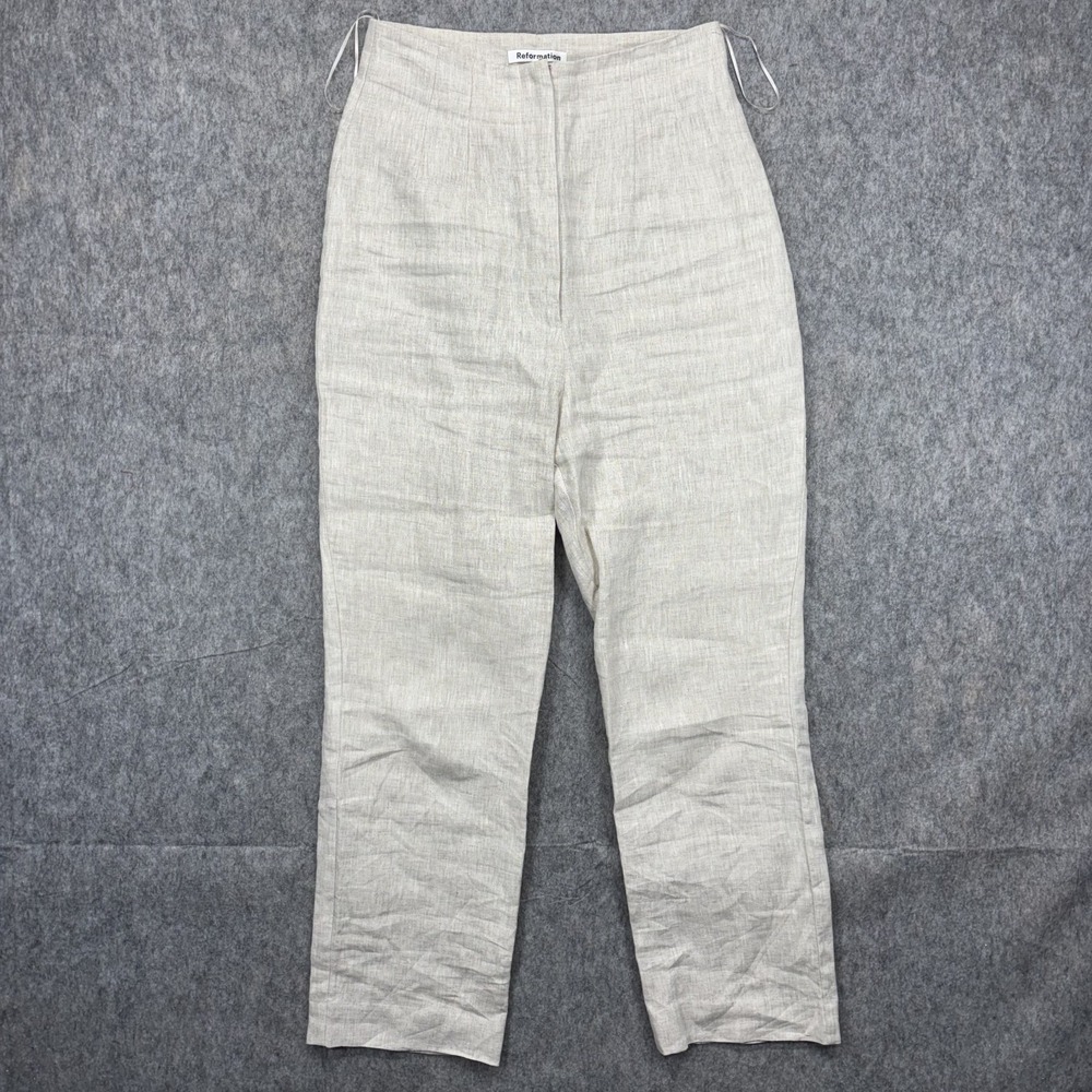 Reformation Linen‎ Pants Women's 6 28 x 27.5" Breathable Lightweight